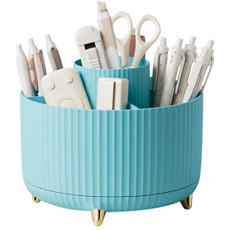 360° drehbarer Make-up-Pinsel-Organizer mit 5 Fächern. Drehbarer Pinselhalter für die Arbeitsplatte, geeignet für Make-up, Nagellack, Künstlerbedarf