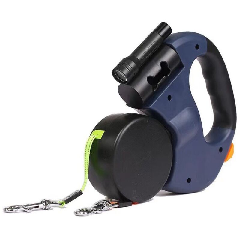 360° verwicklungsfreie Doppel-Hundeleine zum Spazierengehen mit zwei Hunden. Einziehbare Doppel-Hundeleine mit zwei 3 Meter langen Schnüren, bis zu