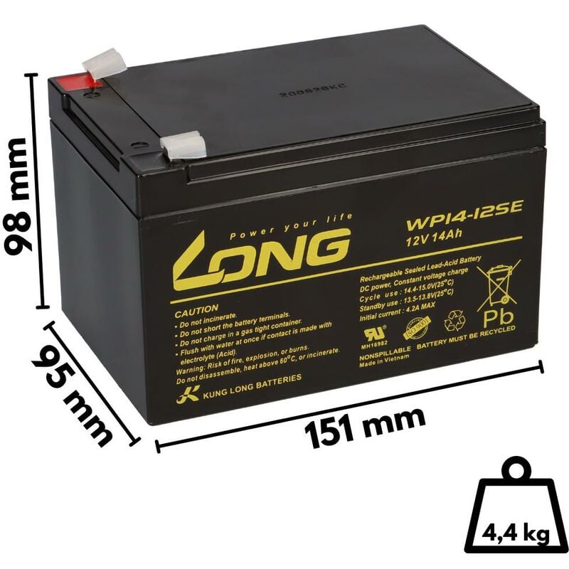 36V 3x 12V 14Ah agm blei akku kompatibel elektro scooter