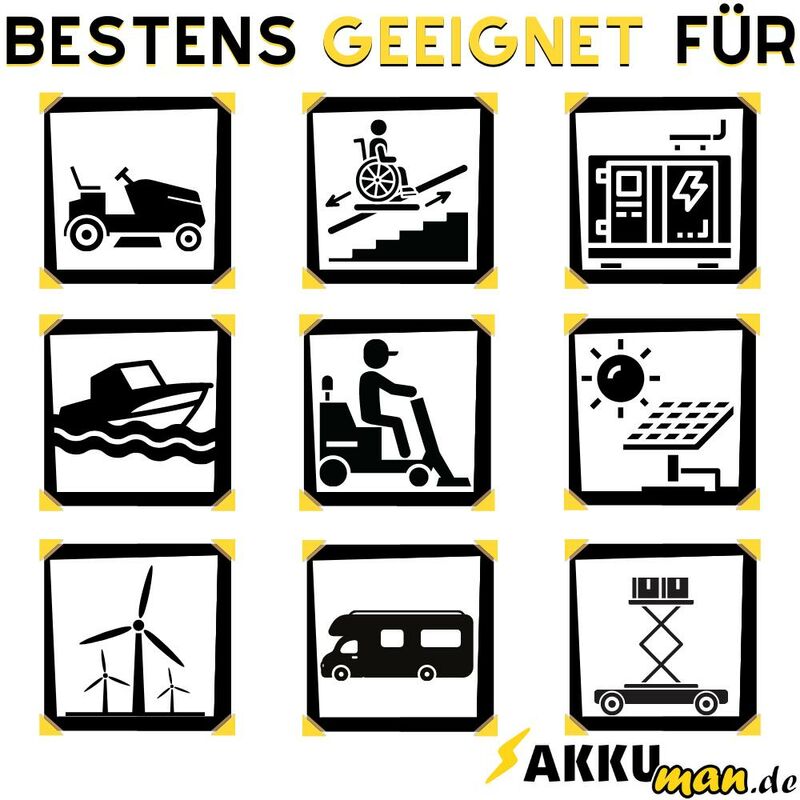 Kunglong - 36V 3x 12V 14Ah agm blei akkus kompatibel elektro roller scooter rolektro bt 250