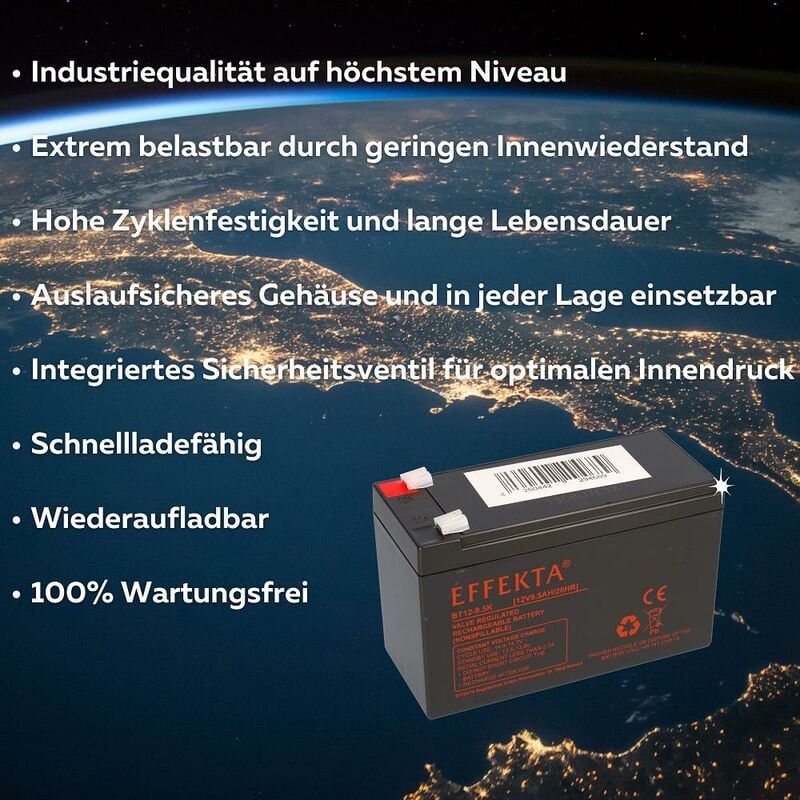 Verschiedene - 36V 3x 12V 9,5Ah Blei Akku Elektro Fahrrad Scooter Crosser Tandem