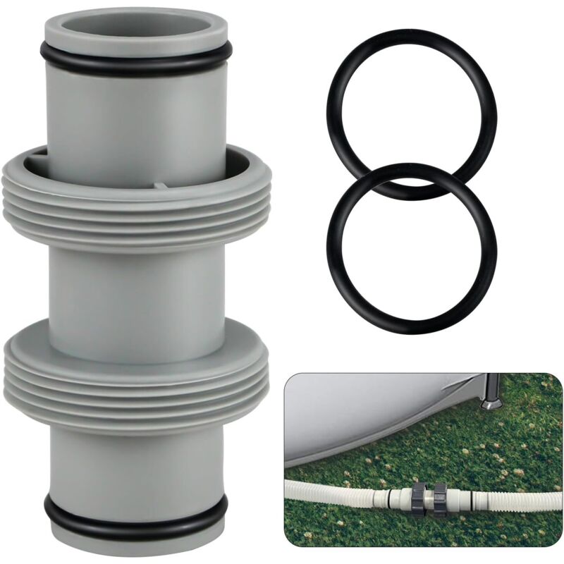 38-mm-Poolanschluss, Schlauchverbinder für Ø 38 mm, Adapter für Intex Coleman Pumpe (1 Stück)