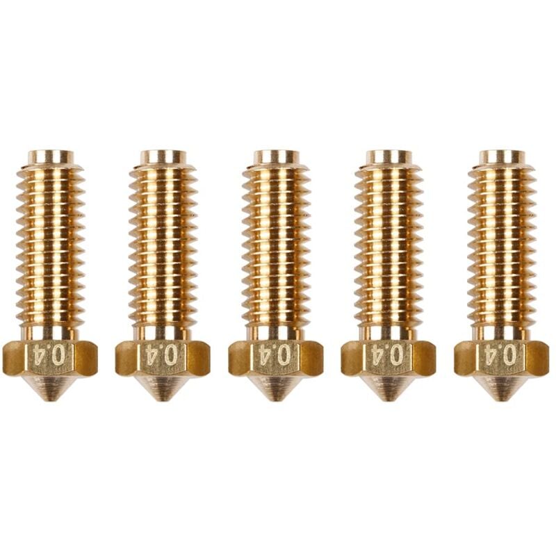 3D-Druckerdüse 0,4 mm/1,75 mm, hohe Temperatur, verschleißfest, kompatibel mit Anycubic Kobra 2 (5 Stück)