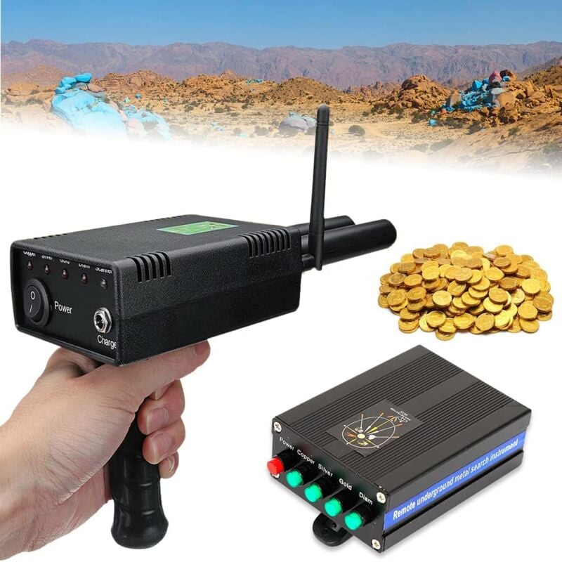 3D Gold Detektor, Handheld Metalldetektor 1000m Langstrecken 20m Tiefe Hochpräziser Unterirdischer Goldsucher Treasure Scanner für Relikte, Schmuck