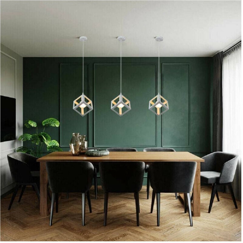 Trade Shop Traesio - Trade Shop - zusammenfassung von cubo 3D portalampada E27 A24 - Weiß