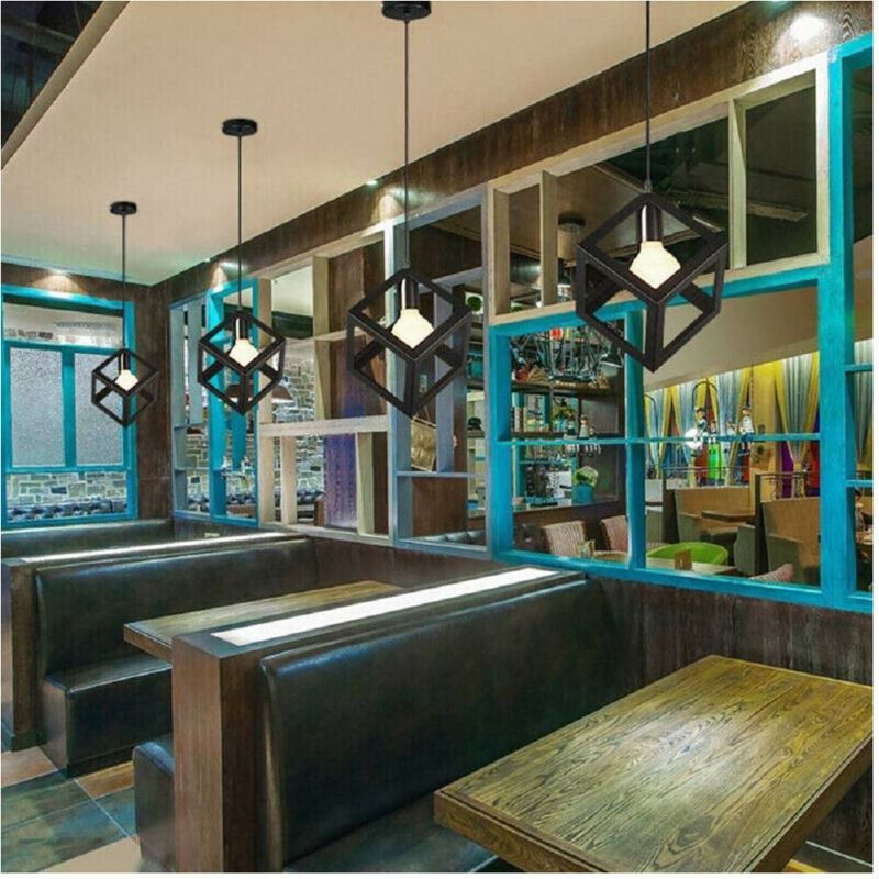 Trade Shop Traesio - Trade Shop - zusammenfassung von cubo 3D portalampada E27 A24 - Schwarz