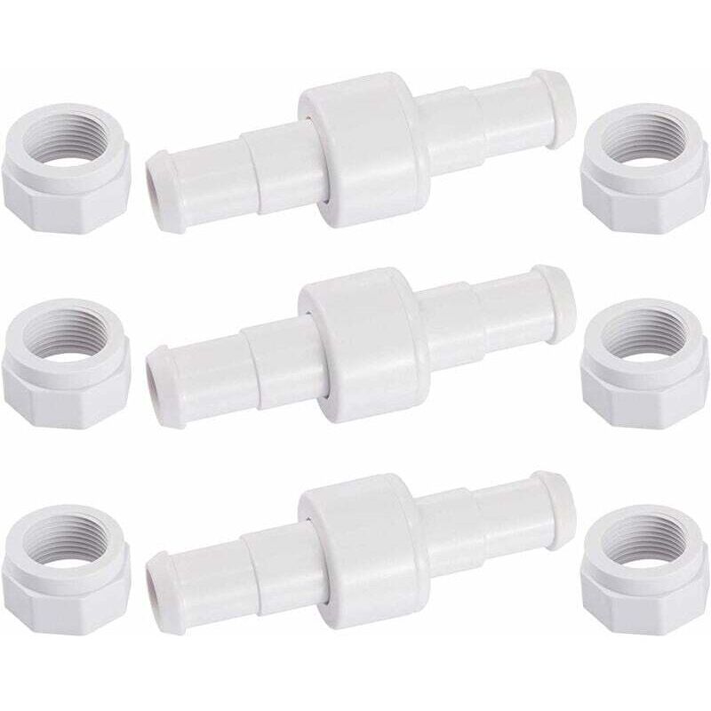 Tonchean - 3er-Pack D20-Drehschlauchverbinder mit 6 D15-Spitzen, kompatibel mit Zodiac Polaris 180 280 380 Poolroboter