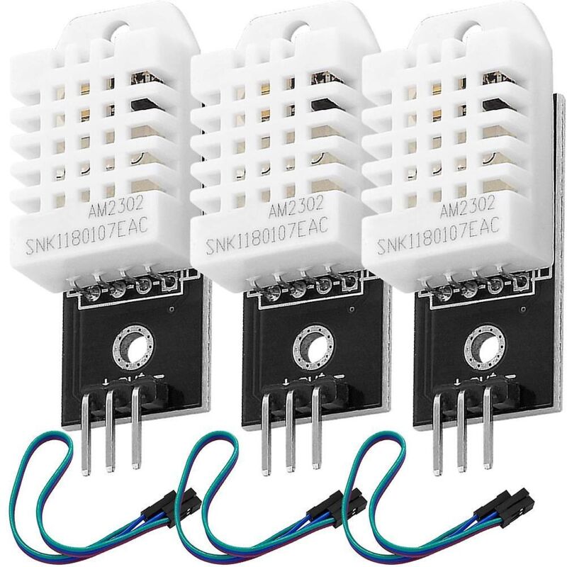 3er-Pack DHT22 Temperatur- und Feuchtigkeitssensor mit Kabel für Arduino