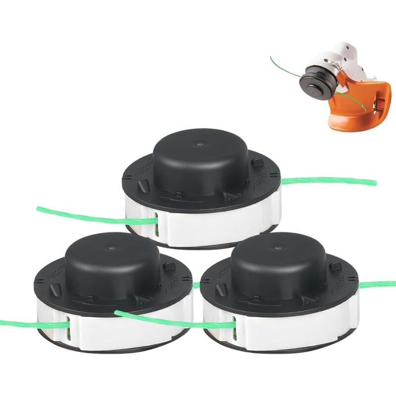 3er-Pack Ersatzfadenspulen für Stihl Fsa 56, Unkrautfresserfaden für Stihl Autocut 2-2 Fsa 56