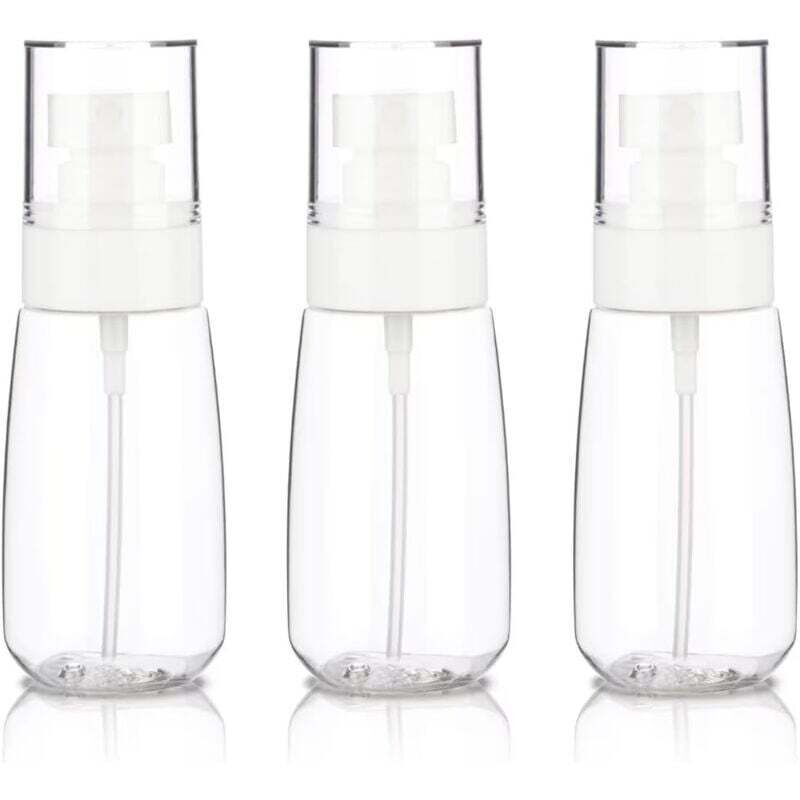 3er-Pack kleine Reise-Sprühflaschen à 60 ml, leere Reise-Sprühflaschen, Mini-Sprühflaschen aus Kunststoff mit feinem Sprühnebel mumu