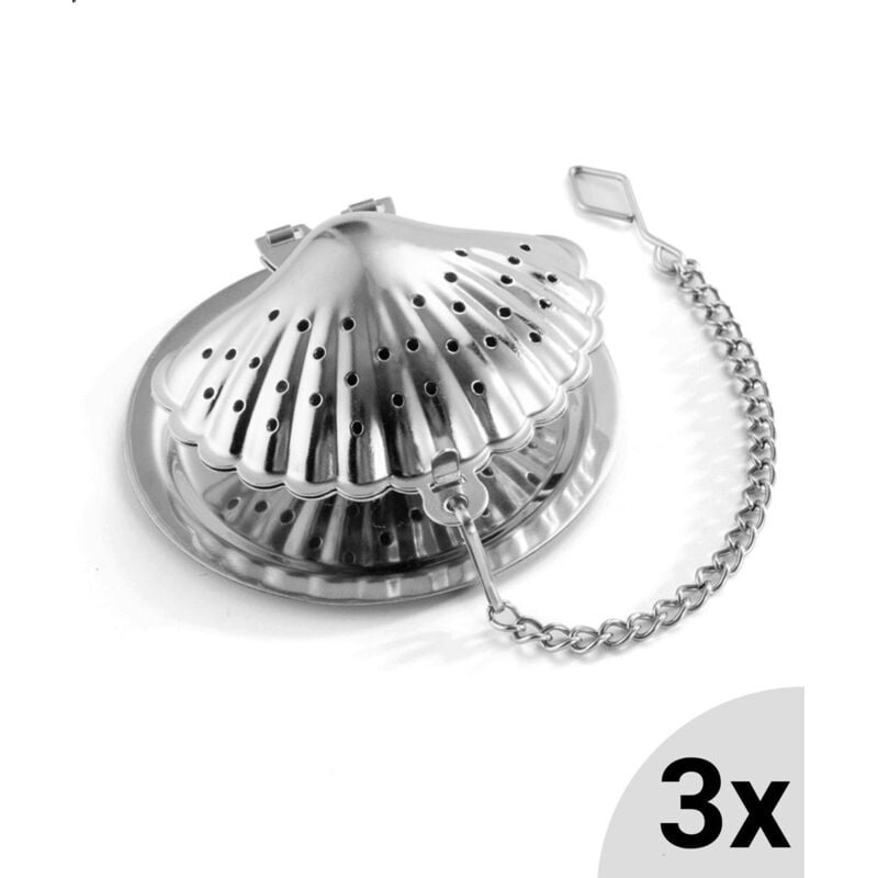 3er-Pack Tee-Eier aus Edelstahl für losen Tee mit Kettenhaken, Tee-Ei, wiederverwendbarer Löffel zum Filtern von Tee-RAPANDA