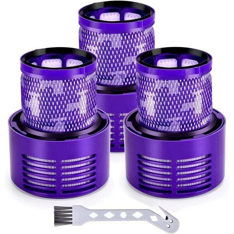 3er-Pack V10-Filter für Dyson V10 Animal, V10 Absolute, V10 Total Clean, V10 Cyclone und SV12. Waschbare Ersatzfilter.