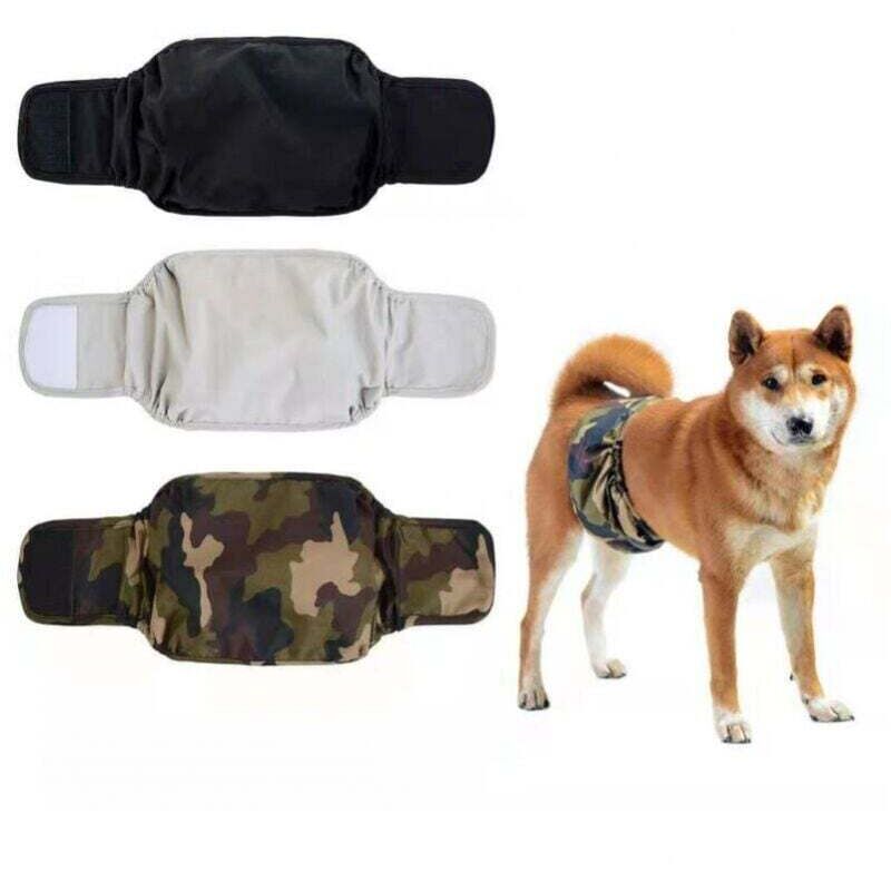 3er-Pack waschbare Windeln für Rüden – wiederverwendbare Streifen für Hunde (L)