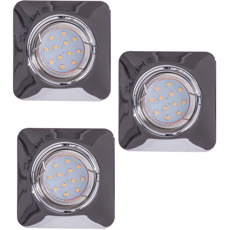 Eglo - 3x led Einbau Strahler Decken Lampen chrom Spots verstellbar Tween Light 78228 Karton beschädigt