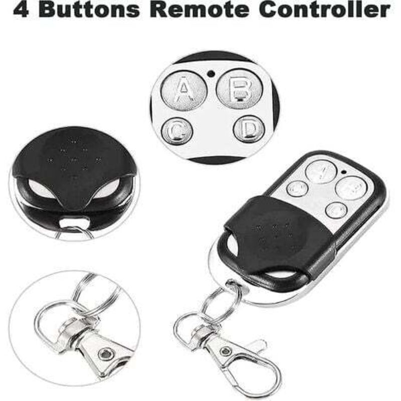 SNQ - 3er-Set Universalfernbedienungen für automatische Tore, Frequenz 433,92 MHz, Festcode, 4 Tasten zur Steuerung von bis zu 4 Türen