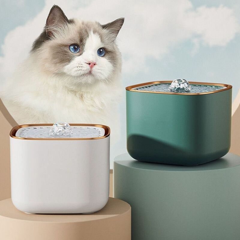 3L Katzenbrunnen, automatischer ultra-leiser Trinkbrunnen für Katzen & Hunde (Grün)