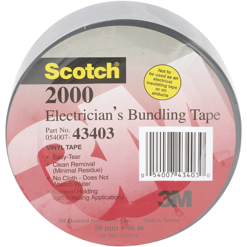 3M - Scotch Scotch 2000 SCOTCH2000 PVC-Klebeband Scotch® 2000 Grau (l x b) 46 m x 50 mm 1 St.