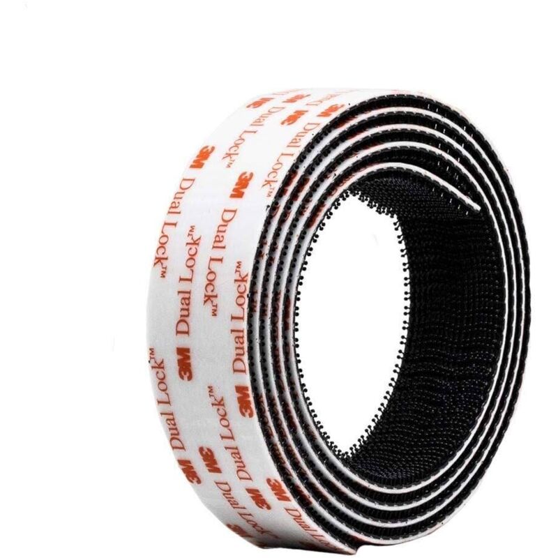 3M Dual Lock SJ3550, 1 Klebestreifen mit Dual Lock, Druckverschluss, stark haftendes Produkt für Auto, Dashcam, Go Pro, Telepass-Halterung, DIY