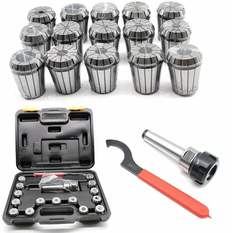 3mm-20mm 17xSpannzangen Spannfutter für cnc Fräsmaschinen Collet Chuck MK3 M12 ER32