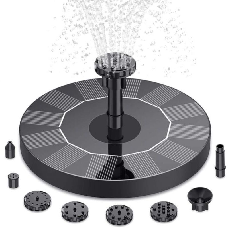 3W Solarbrunnen Sauerstoffpumpe 160mm Teichlaterne Automatische Wassersprüh-Wassersuspension Kleine schwimmende Pumpe mumu