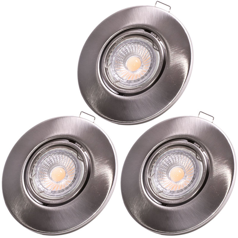 Eglo - 3x led Einbau Decken Strahler nickel Flur Wohn Schlaf Zimmer Spot Lampe beweglich Tween Light 78704 Karton beschädigt