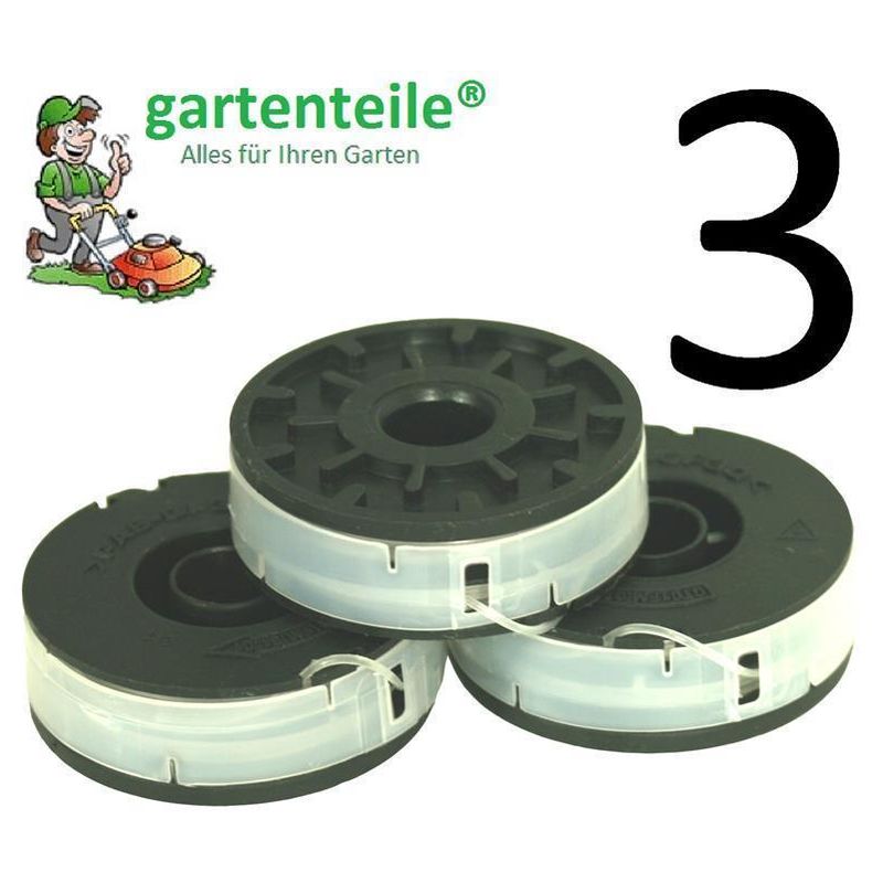 3x Spule passend für einhell bg-et 5030 Elektro Rasentrimmer - Doppelfaden Spule