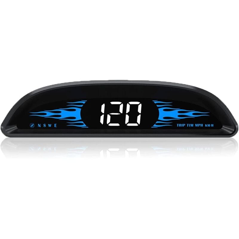4' Auto-HUD-Tachometer - Universelle MPH/KMH-Anzeige für die Windschutzscheibe - Digitaler Tachometer - GPS-Geschwindigkeitsdetektor