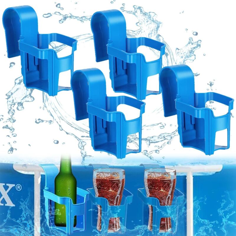 4 Getränkehalter für Pools, Getränkehalter für Pools, Getränkehalter für oberirdische Pools, abnehmbare Getränkehalter, multifunktionale