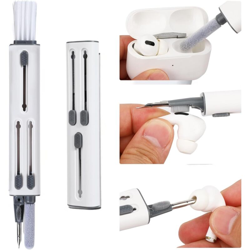 4-in-1-Tastatur-Reinigungsset, multifunktionales Reinigungsset, weiche Bürste für den Ladeanschluss für Telefon-Ladeanschluss, Kopfhörer, iPod,