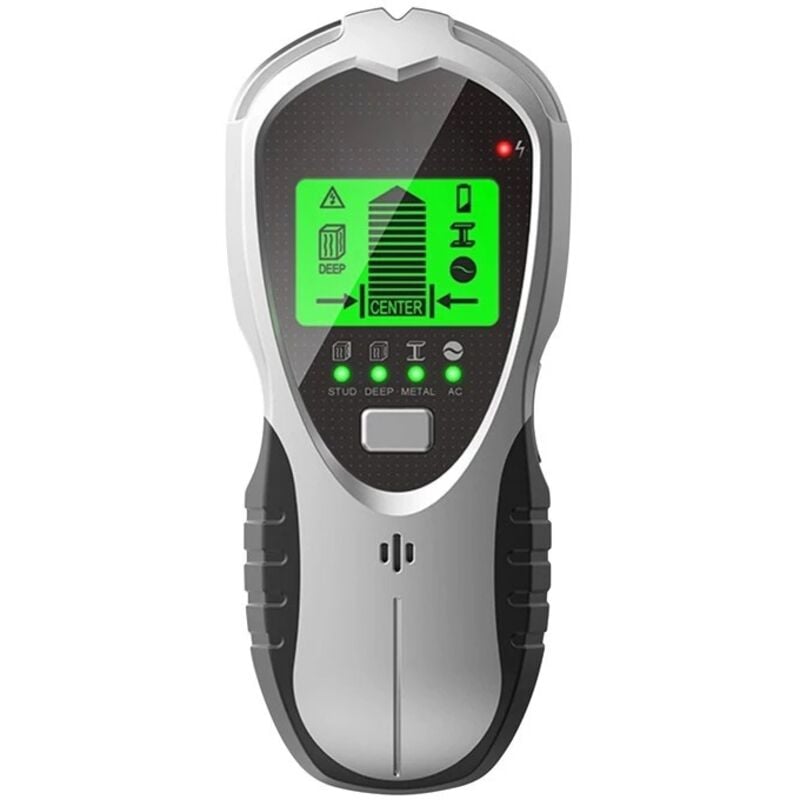 Csparkv - Silberfarben) 4-in-1-Wanddetektor, Wand-Metalldetektor mit LCD-Display, Bolzensucher, Detektor zum Erkennen von Metallen, elektrischen