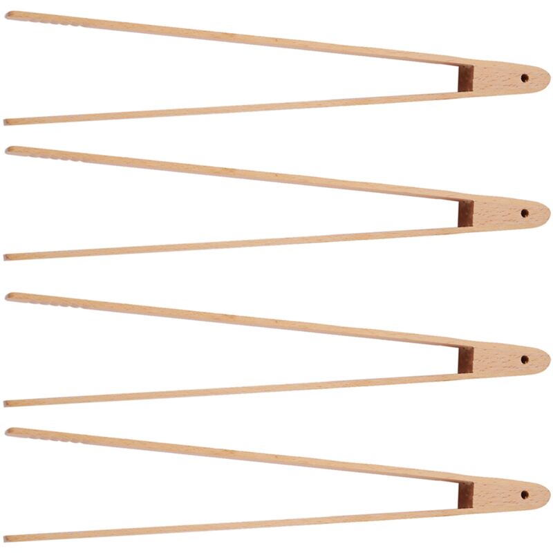 4 Packungen 12 Toaster Zangen Küchenzangen Zum Essen Servieren, Fleisch Umdrehen, Toast Greifen Und Mehr