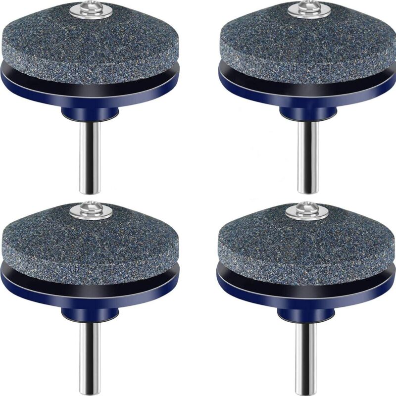 4 Packungen Rasenmäher-Messerschärfer, Rasenmäher-Schärfen, Gartengeräte, Bohrer-Schleifwerkzeug für die meisten Bohrmaschinen, Hand