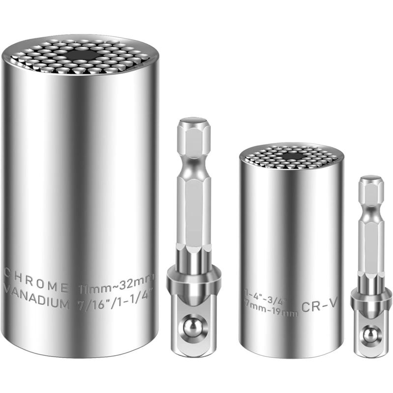 4 pcs Universal Nuss Steckschlüssel Universalschlüssel Geschenke für Männer Vater Geburtstag, 7-19mm 11-32 mm Multi Funktions Handwerkzeuge Reparatur