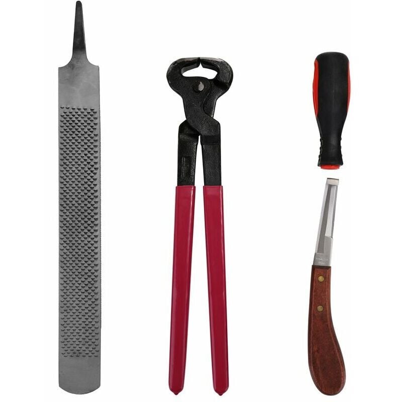 4 stücke Pferd Hufschmied Hoof Nipper Trim Schuhwandern Datei Raspel Griff Huf Trimmen Werkzeug Pferd Pflege Zubehör