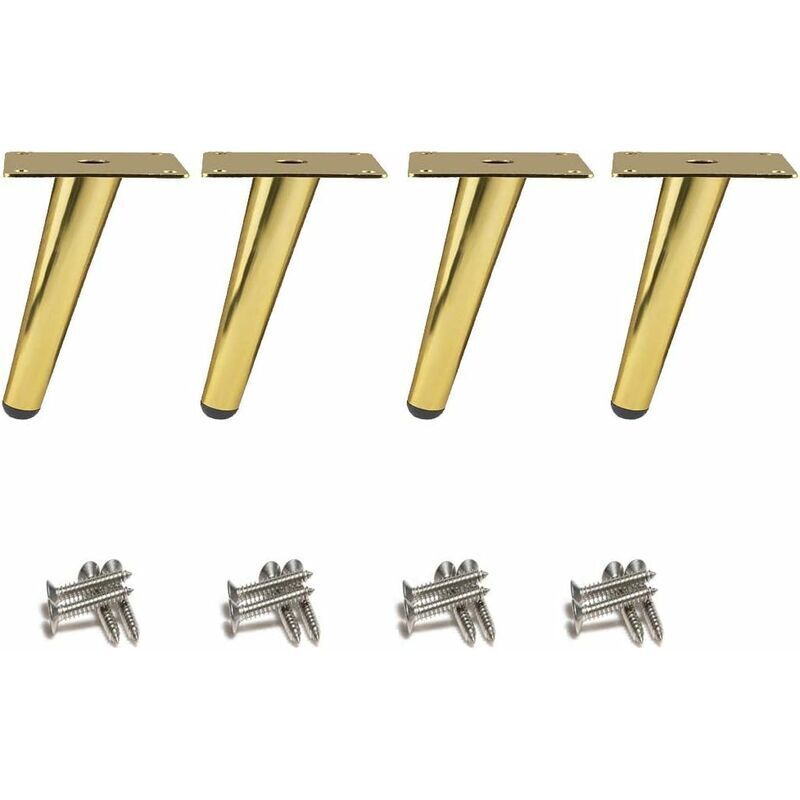 4 Stück schräge Tischbeine, Schrankbeine aus Metall, kegelförmige Möbelbeine, 30 cm Höhe, rutschfeste, leise Basis für Sofas, Tische und andere