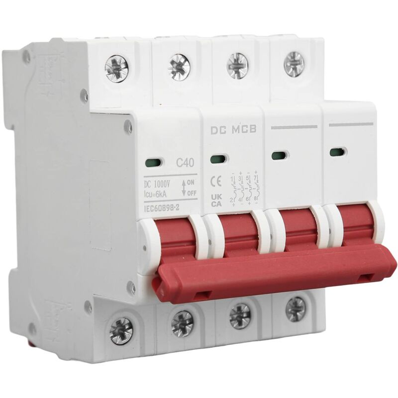 4-poliger DC-Lichtbogenschutzschalter, schnelllöschend, Miniatur-Leistungsschalter DZ47S-63Z, DC 1000 V, 40 A, für Solar-PV-Anlagen, DIN-Leiter,