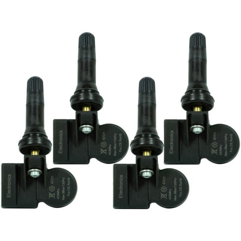 4 Reifendrucksensoren RDKS Sensoren Gummiventil für Nissan Primera P12 01.2002-06.2013