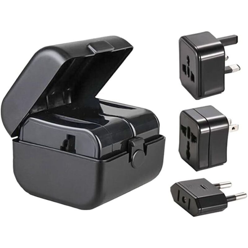 4 Sets Reiseadapter-Spannungswandler, Universal-Reisestecker All-in-One-Adapter mit EU-USA-UK-AU-Stecker Global Travel Power Charger Socket Converter