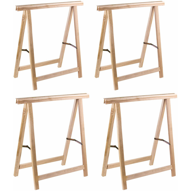 4 Stück Holz Klappbock Unterstellbock Gerüstbock Arbeitsbock Buche Last 100 kg