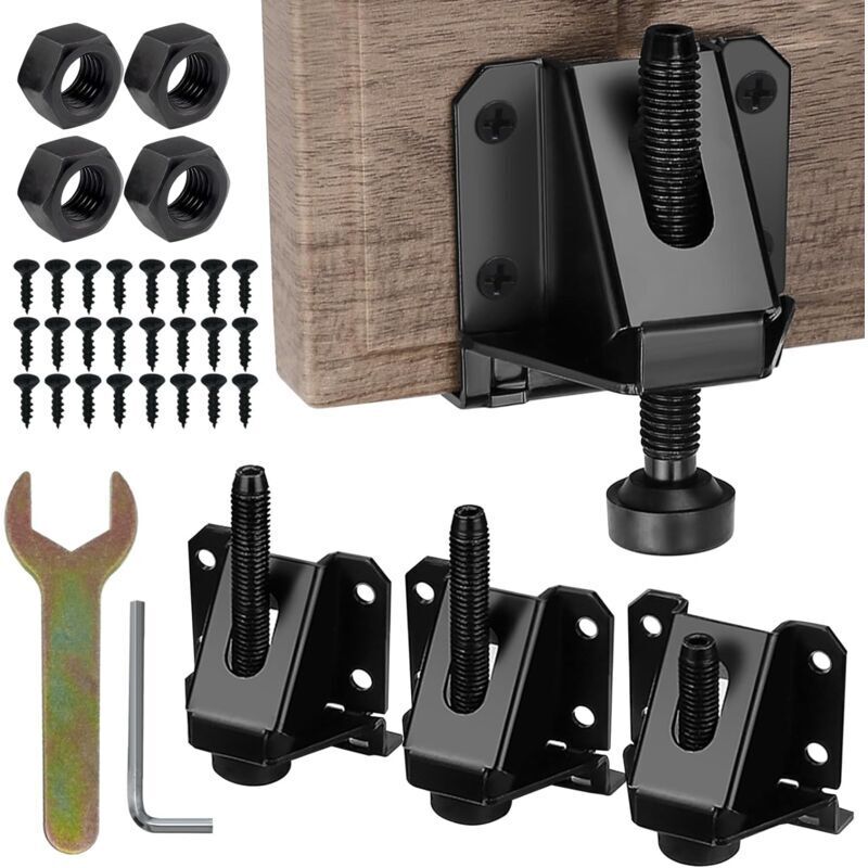 Odipie - 4 stk Schwerlast Möbelfüße Nivellierer MöBel Leveler Einstellbare FüßE Set mit Schrauben Nivellierfüße für Schrank Tische Regale Schwarz