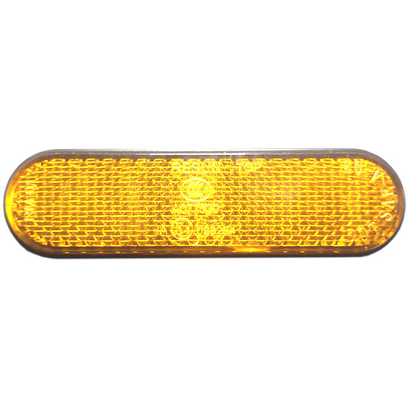 4 Stück 100 x 24 x 8 mm Motorrad-Katadiopter E4, gelb, Rückstrahler, Reflektoraufkleber, Heckaufkleber, Katzenaugen-Reflektor für Motorrad, Fahrrad,