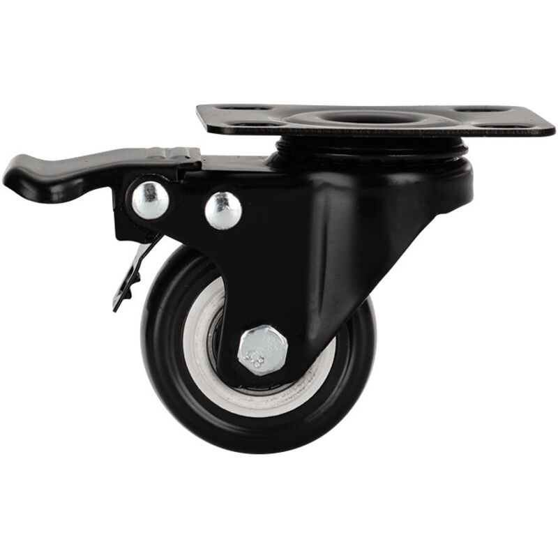 Gabrielle - 4 Stück 40 mm Möbelrollen – Schwerlast bis 200 kg mit 4 Bremsen – Lenkrollen mit Schrauben und Unterlegscheiben für Transport, Tisch,