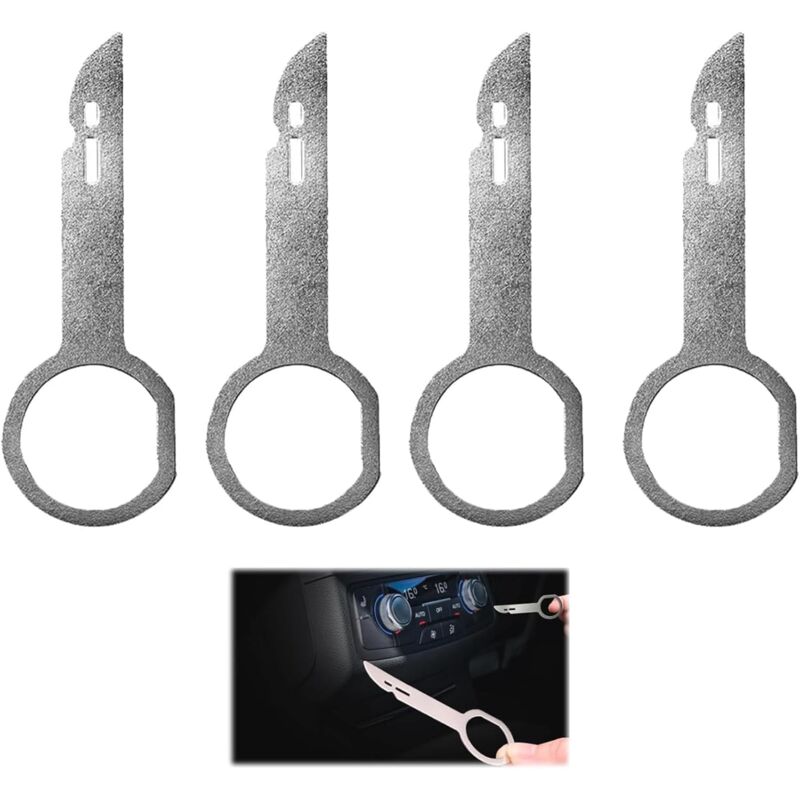4 Stück Autoradio Ausbauwerkzeug, Radio Entriegelungswerkzeug, Kompatibel für VW für Ford für Mercedes Radios AutoRadio Entriegelung Werkzeug