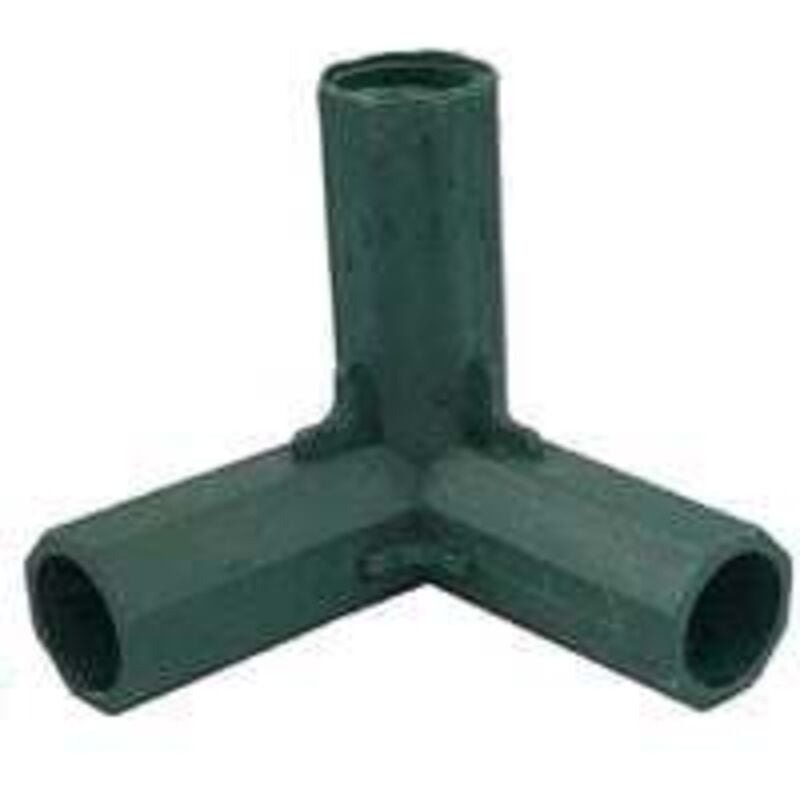 Ersandy - 4 Stück Gartenrahmen-Eckverbinder, 3-Wege-Gewächshaus-Eckverbinder, Gewächshaus-Rahmen-Möbelverbinder, Innen 16 mm (rechter Winkel 3-Wege)