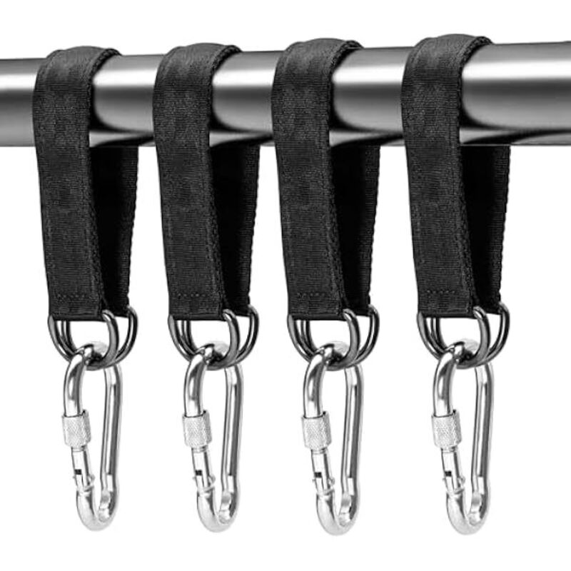 4 Stück Hängematte Befestigung,Baumschaukelgurt Schaukel Aufhängung,Nylon Tragbares Schaukel Kit Reißfestem Aufhängung Hanging Gurt mit 4 Karabinern