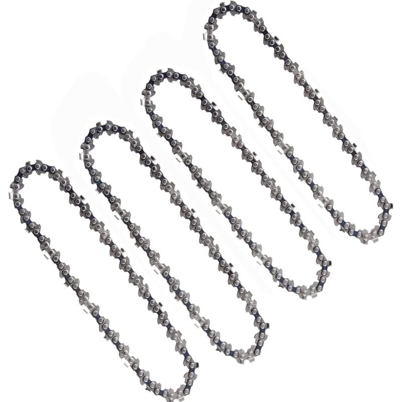 Jusch - 4 Stück Kettensägenketten 6 Zoll 1/4 Zoll kompatible Mini-Akku-Elektrokettensägen 6 Zoll 37 Treibglieder 15 cm