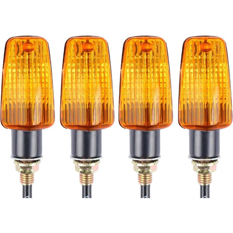 Ersandy - 4 Stück Motorrad-Blinker, 12 v, wasserdicht, universell, für Motorrad, Roller, Quad, Cruiser, Off-Road