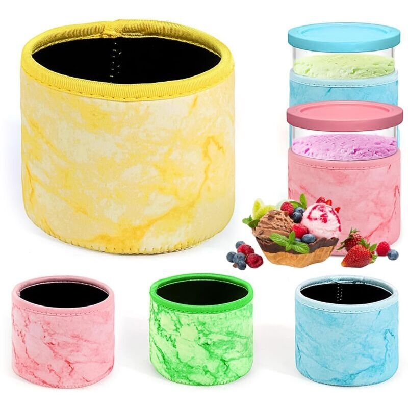 4 Stück Neopren-Eis am Stiel-Isolierhüllen für Ninja Creami Pints, isolierte Pint-Hüllen für NC 501, NC 500, für Zuhause, Party, Outdoor (24 OZ)