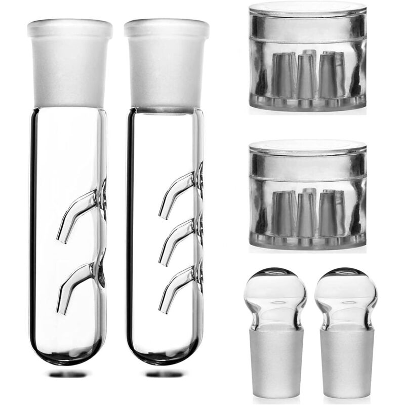 4 Stück Planarienfalle, 2 Loch 3 Loch Klarglas Glas Planaria Trap, 8 Löcher Acryl Aquarium Falle, Schnecken Falle, Acryl Aquarium Falle, für Aquarium