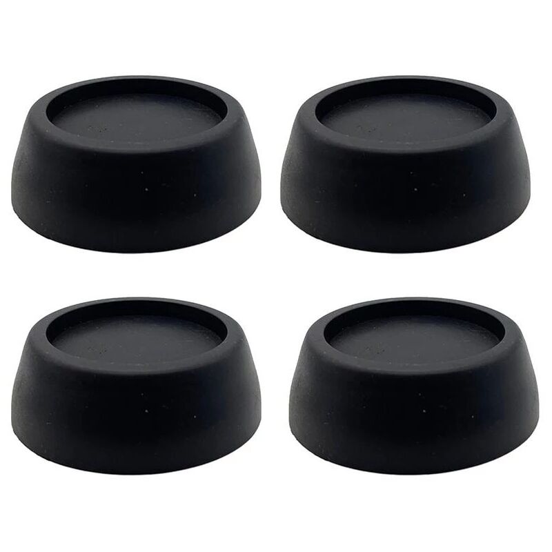 4 Stück Waschmaschinenfüße Anti-Vibrations-Pads Geräusch-Anti-Vibrations-Füße für Waschmaschinen und Waschtrockner Gummi-Anti-Vibrations-Pads, Schwarz